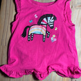 Bright Pink Zebra Tee | Kids Headquarters