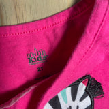 Bright Pink Zebra Tee | Kids Headquarters