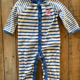 Blue Stripe Romper | 3-6 mo | Carter's