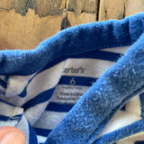 Blue Stripe Romper | 3-6 mo | Carter's