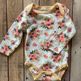 Flowers Long Sleeve Onesie | Chick Pea