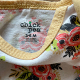 Flowers Long Sleeve Onesie | Chick Pea