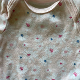 Pink Flowers Short Sleeve Onesie | 6-9 mo | Catherine Malandrino