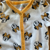 Yellow Mini Mouse Button Up Pajama | 3-6 mo | Disney Baby