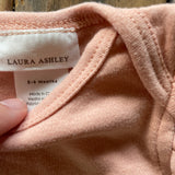 Pink Flutter Shoulders Short Sleeve Onesie | Laura Ashley