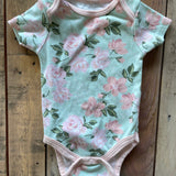 Pink Roses Short Sleeve Onesie | Kyle & Deena