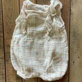 Peaches and Cream Romper | 6-9 mo | Emily & Oliver