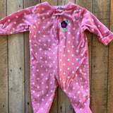 Pink Polkadots Zip Up Pajama | 3-6 mo | Gerber