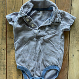 Striped Polo Onesie | 6-9 mo | Carter's