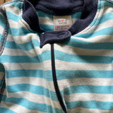 Organic Striped Zip Up Pajama Romper | 6-9 months | Hanna Andersson