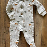 Safari Zip Up Pajama | 6-9 months | Carter's