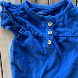 Cobalt Blue Flutter Sleeve Onesie | Carter's