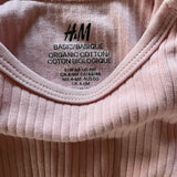 Light Pink Ribbed Organic Long Sleeve Onesie | H&M