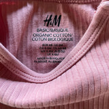 Dark Pink Ribbed Organic Long Sleeve Onesie | H&M