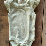 Light Green Flutter Shoulder Short Sleeve Onesie | Laura Ashley