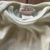 Light Green Flutter Shoulder Short Sleeve Onesie | Laura Ashley