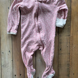 Pink Polka Dot Zip Up Pajama | 6-9 mo | Cloud Island