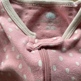 Pink Polka Dot Zip Up Pajama | 6-9 mo | Cloud Island