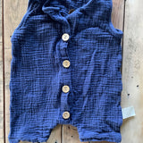 Navy Muslin Overall | Unbranded