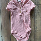 Ribbed Pink Onesie | 6-9 mo | Nicole Miller