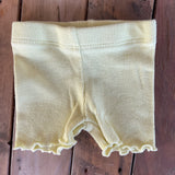 Yellow Ribbed Knit Shorts | 0-3 months | Garanimals