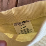 Yellow Ribbed Knit Shorts | 0-3 months | Garanimals