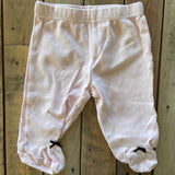 Light Pink Footed Pants with Bows