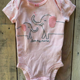Striped Elephants Short Sleeve Onesie | Carter's