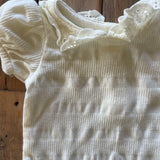Lace and Ruffles Short Sleeve Onesie | Nicole Miller