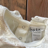 Lace and Ruffles Short Sleeve Onesie | Nicole Miller