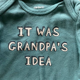 Grandpa's Idea Onesie | 6-9 mo | Carter's