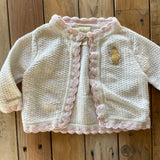 Vintage Pooh Bear Knitted Cardigan | 0-3 mo | Classic Pooh
