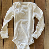 Plain White Long Sleeve Onesie with Foldover Cuffs | Gerber