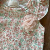 Spring Flower Flutter Shoulder Short Sleeve Onesie | Laura Ashley