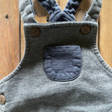 Grey Overalls | 6-9 mo | Mori