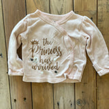 The Princess Has Arrived Side Snap Shirt | 0-3 mo