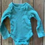 Bright Blue Ribbed Long Sleeve Onesie | Emporio Baby