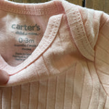 Light Pink Ribbed Short Sleeve Onesie | Carter's