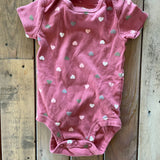 Pink Hearts Short Sleeve Onesie | Carter's