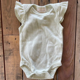 Light Blue Flutter Shoulder Short Sleeve Onesie | Laura Ashley