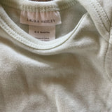 Light Blue Flutter Shoulder Short Sleeve Onesie | Laura Ashley