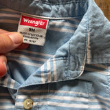 Striped Button Up Onesie | 6-9 mo | Wrangler