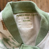 Reindeer Holiday Zip Up Pajama | 3-6 mo | Burt's Bees