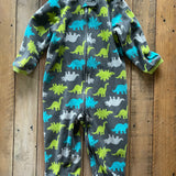 Fleece Dinosaur Zip Up Pajama | 9-12 mo | Little Me