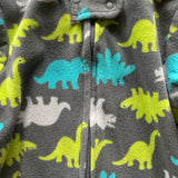 Fleece Dinosaur Zip Up Pajama | 9-12 mo | Little Me