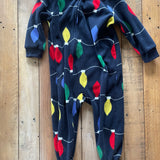 Xmas Lights Zip Up Pajama | 12-18 mo | Carter's