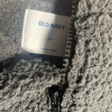 Black Sherpa Zip Up Sweater | Old Navy