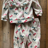 Little Bows Velour Set | 9-12 mo | Okie Dokie
