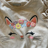 Kitty Ruffled Onesie | 9-12 mo | Garanimals