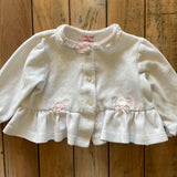 White Floral Cardigan | 6-9 mo | Little Me
